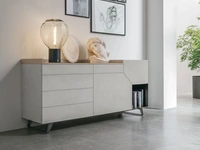 Madia Remix X05 in materico cemento chiaro di Tomasella