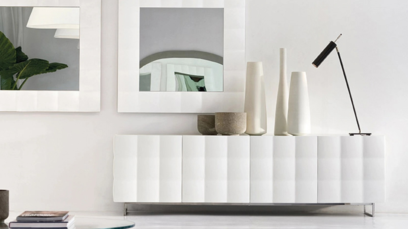 Madia Venice con struttura in MDF laccato Bianco di Tonin Casa