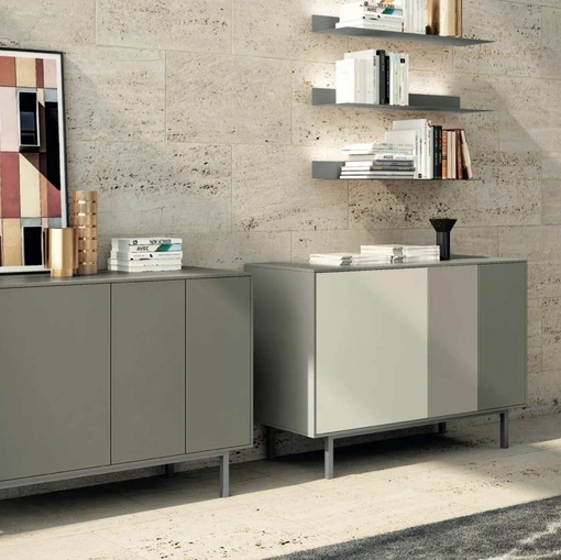 Madia Zelig in laccato opaco di Spagnol Mobili