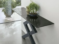 Mobile ingresso Consolle Cross con top in vetro di Target Point