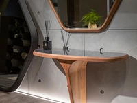 Mobile ingresso Consolle di design con top in porcellana e base in legno Tea di Tonin Casa