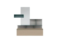 Mobile ingresso 05 in materico rovere sabbia e cemento chiaro di Tomasella