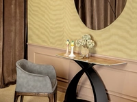 Mobile ingresso Consolle Eliseo con top in gres porcellanato e base in acciaio di Tonin Casa