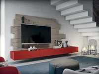 Mobile Porta TV Rebel R12 e Rack Flag in laccato opaco e legno di Fimar