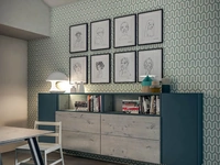 Mobile sospeso Rebel CF 122 in legno e laccato opaco di Fimar