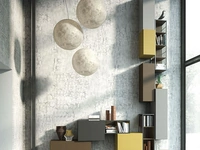 Mobile sospeso Rebel R09 in laccato opaco e quercia di Fimar