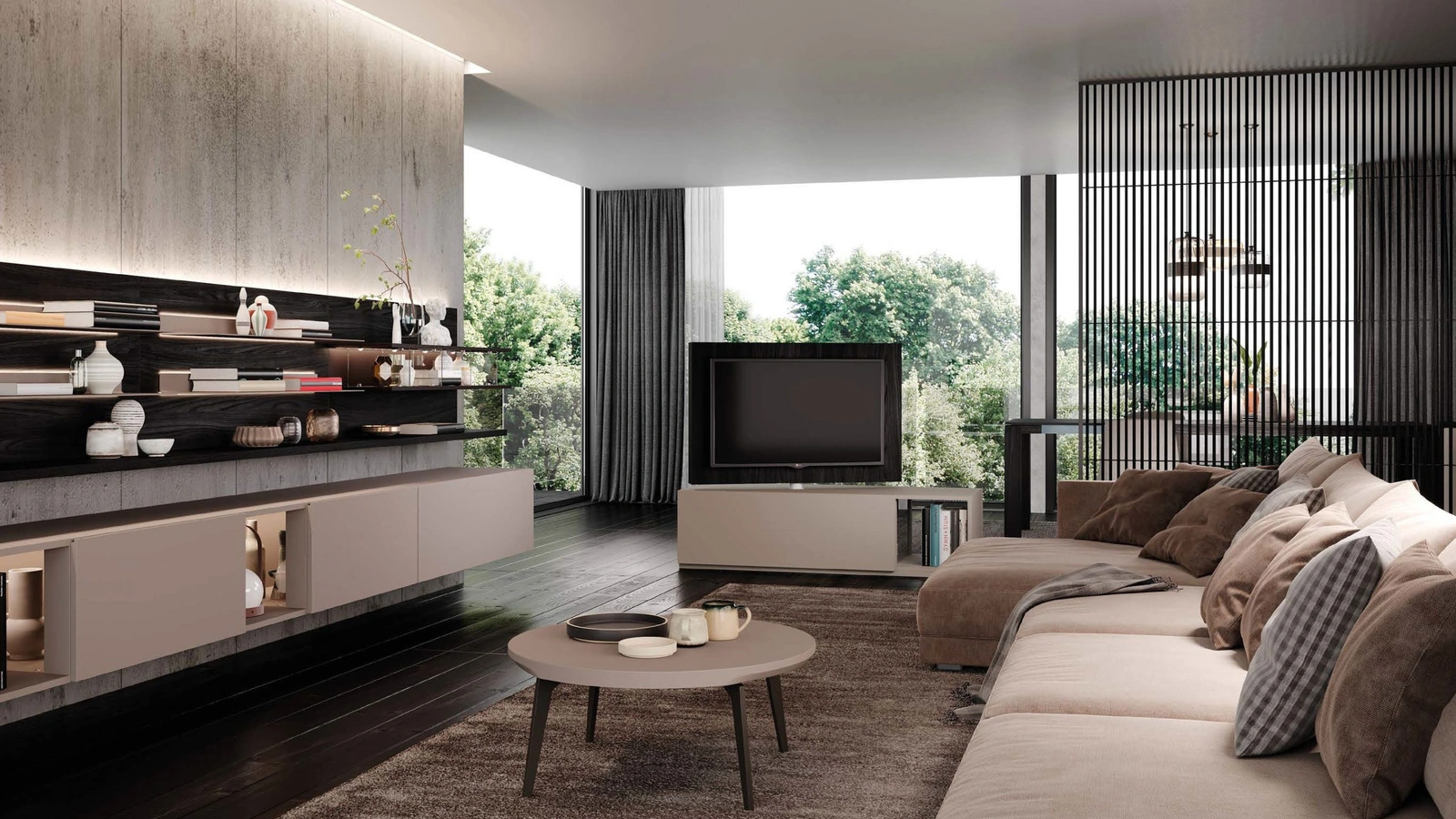 Mobile sospeso laccato opaco Skyline Informal space organization di Astor Mobili