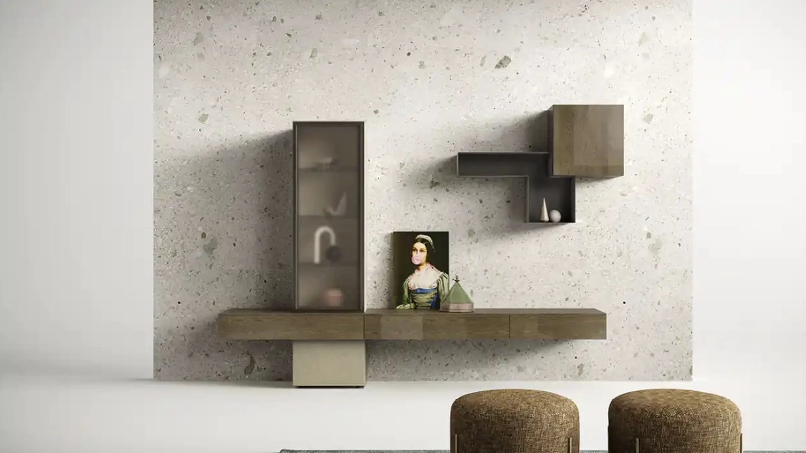 Parete Attrezzata Kosmos KC112 di Moretti Compact Giorno Notte