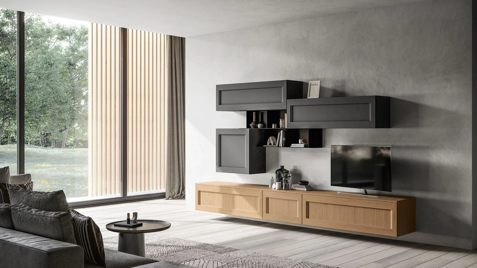 Parete Attrezzata classica Living Frida 02 di Arredo3