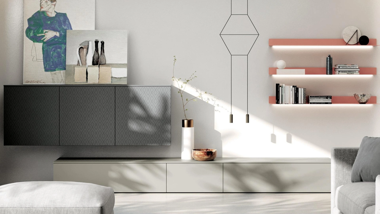 Parete Attrezzata Modern in laccato opaco di Spagnol Mobili