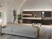 Parete Attrezzata Skyline South Italian atmosphere in laccato opaco e materico Olmo di Astor Mobili