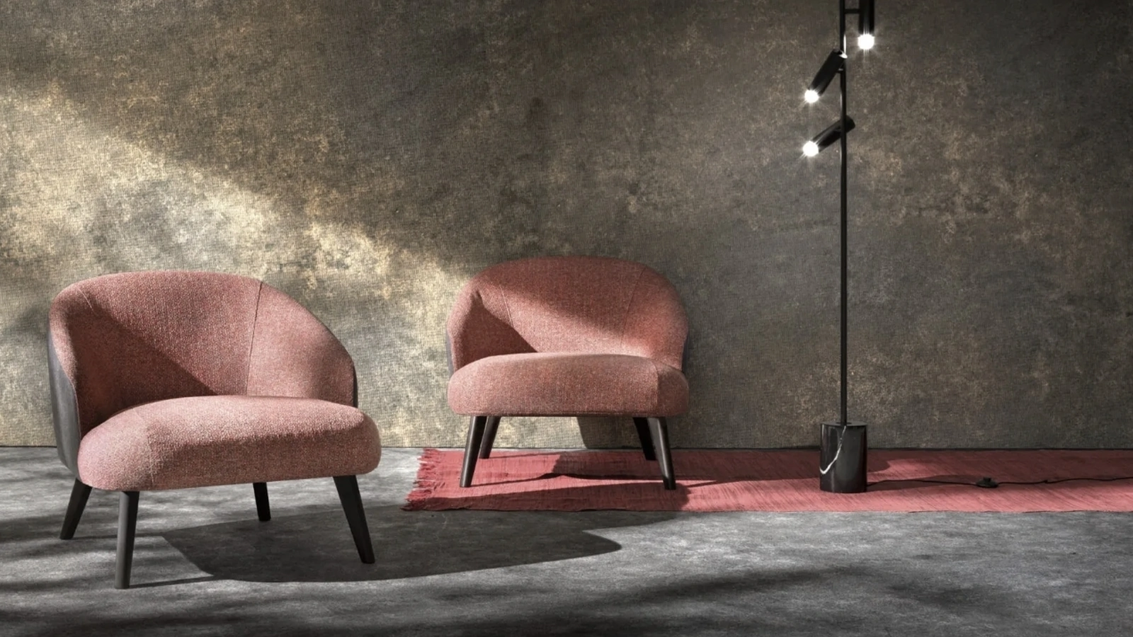 Poltroncina in tessuto imbottito Donder di Samoa