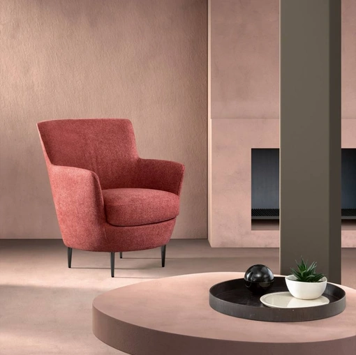 Poltrona in tessuto Moon di Samoa