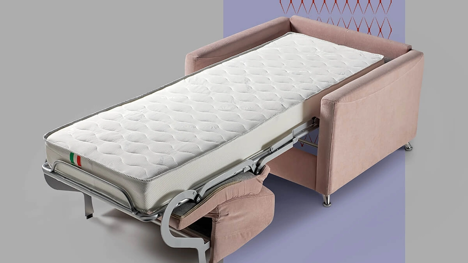 Poltrona Letto singolo in tessuto Ambrogio di Vitarelax