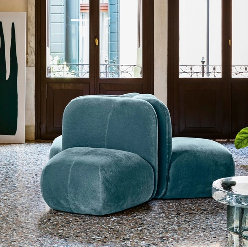 Poltrona Boterina in velluto di Miniforms