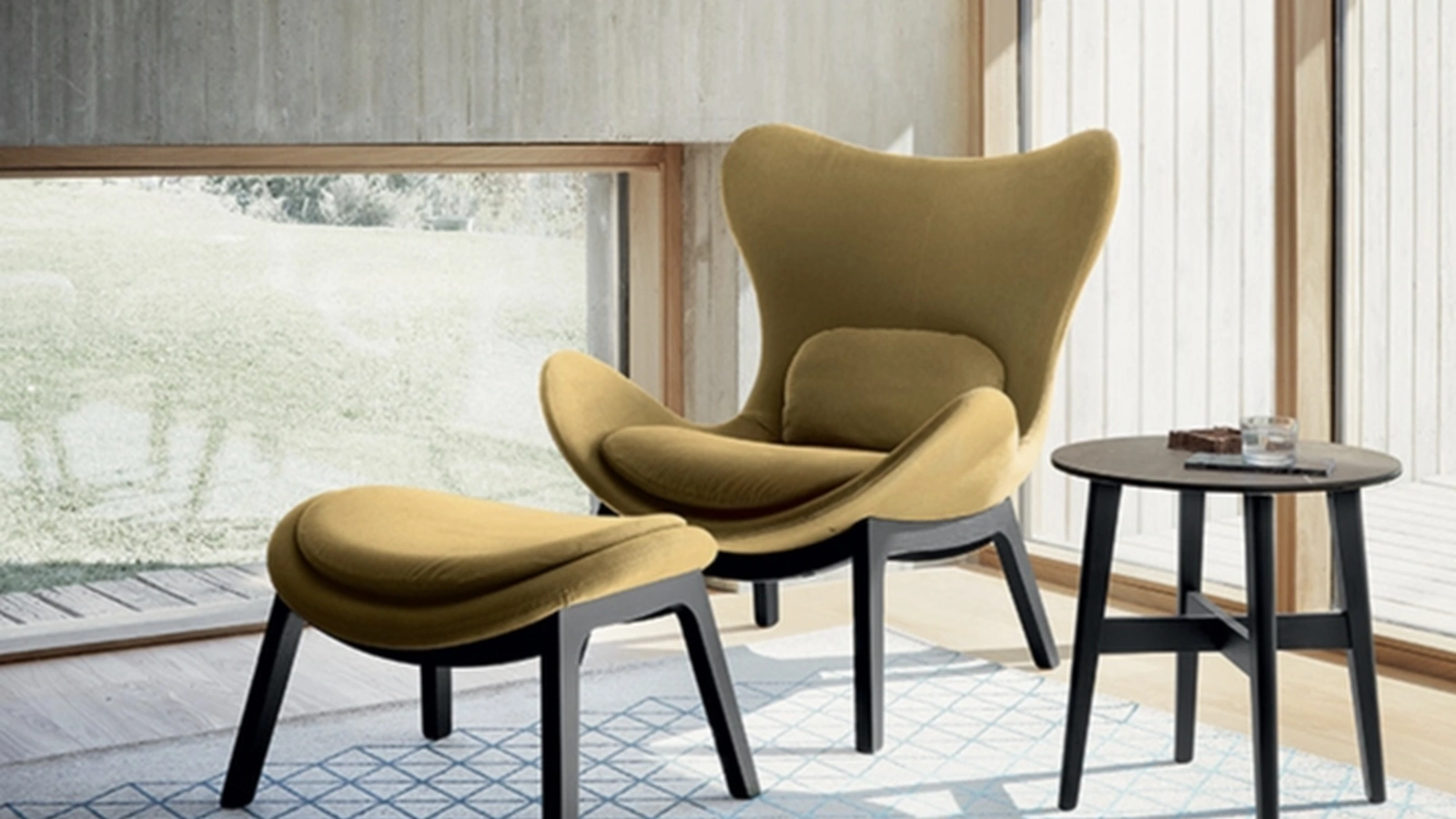 Poltrona Lazy in tessuto di Calligaris