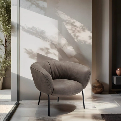 Poltroncina in pelle  Jill di Franco Ferri