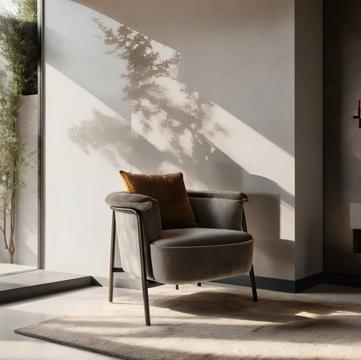 Poltrona in tessuto Gin di Franco Ferri