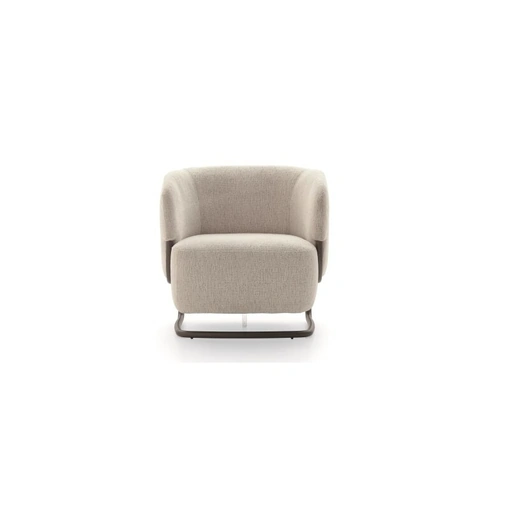 Poltroncina di design in tessuto con base in metallo Marabù di Ditre Italia