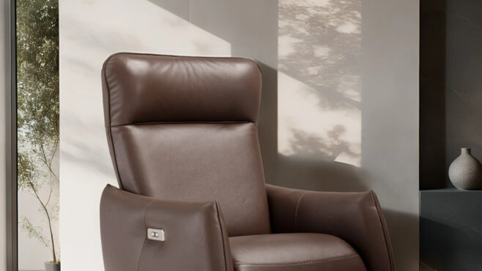 Poltrona relax in pelle Giannetta di Franco Ferri