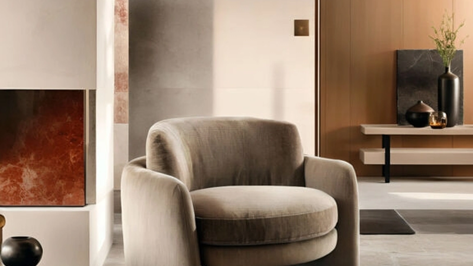 Poltrona in tessuto Ringo di Franco Ferri