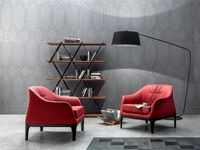 Poltrona Tiffany trapuntata e rivestita in morbida ecopelle di Tonin Casa