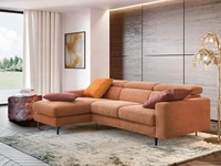 Divano in tessuto con penisola Argo di Le Comfort