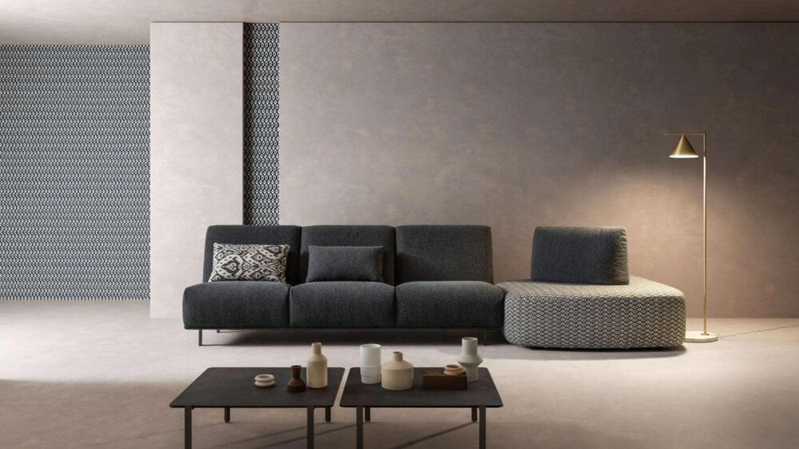 Divano con penisola Blank Open di Samoa