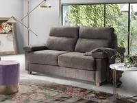 Divano Letto lineare in tessuto con piedi in legno Bogart di Vitarelax