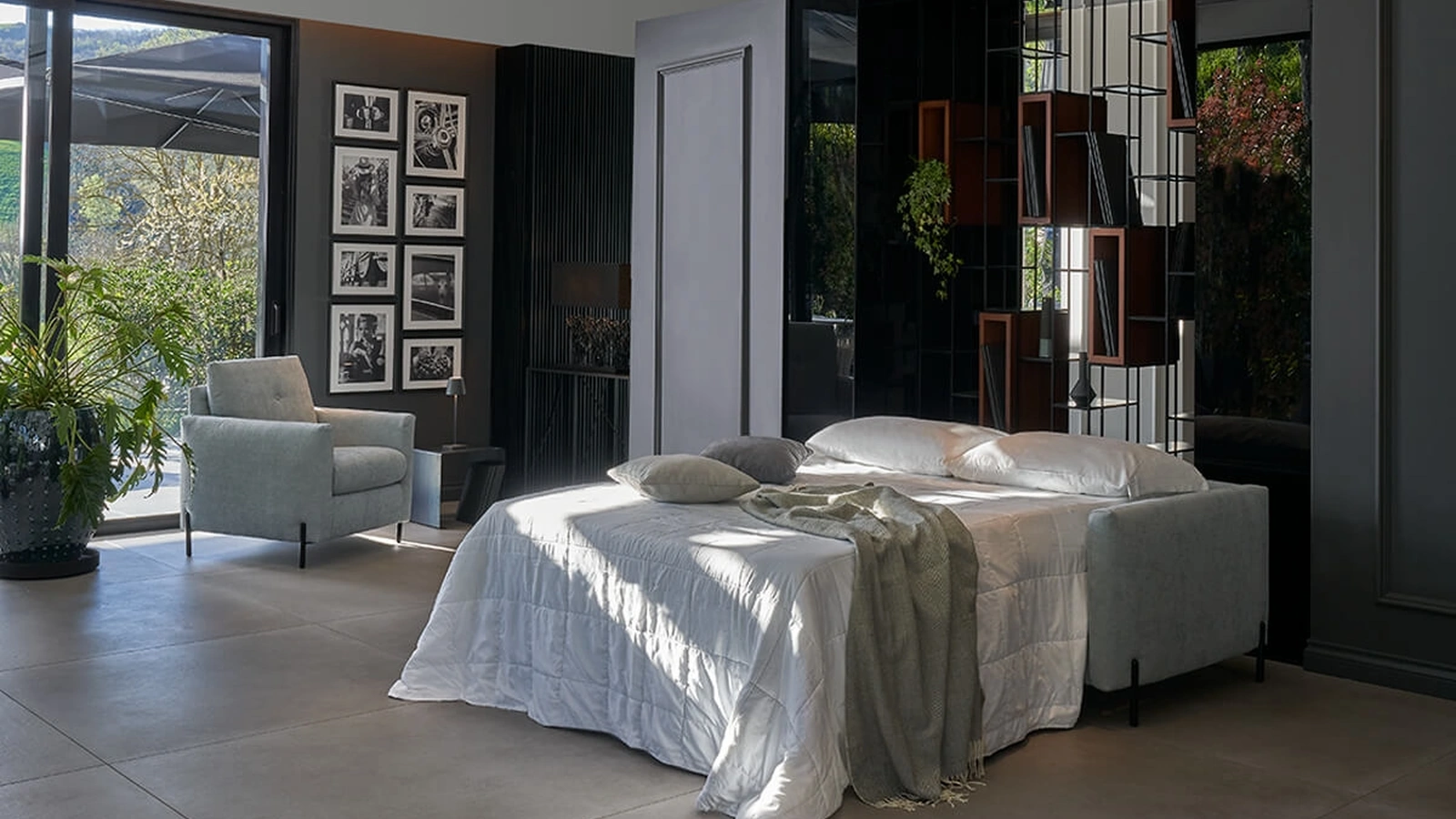 Divano Letto matrimoniale in tessuto Brio di Vitarelax