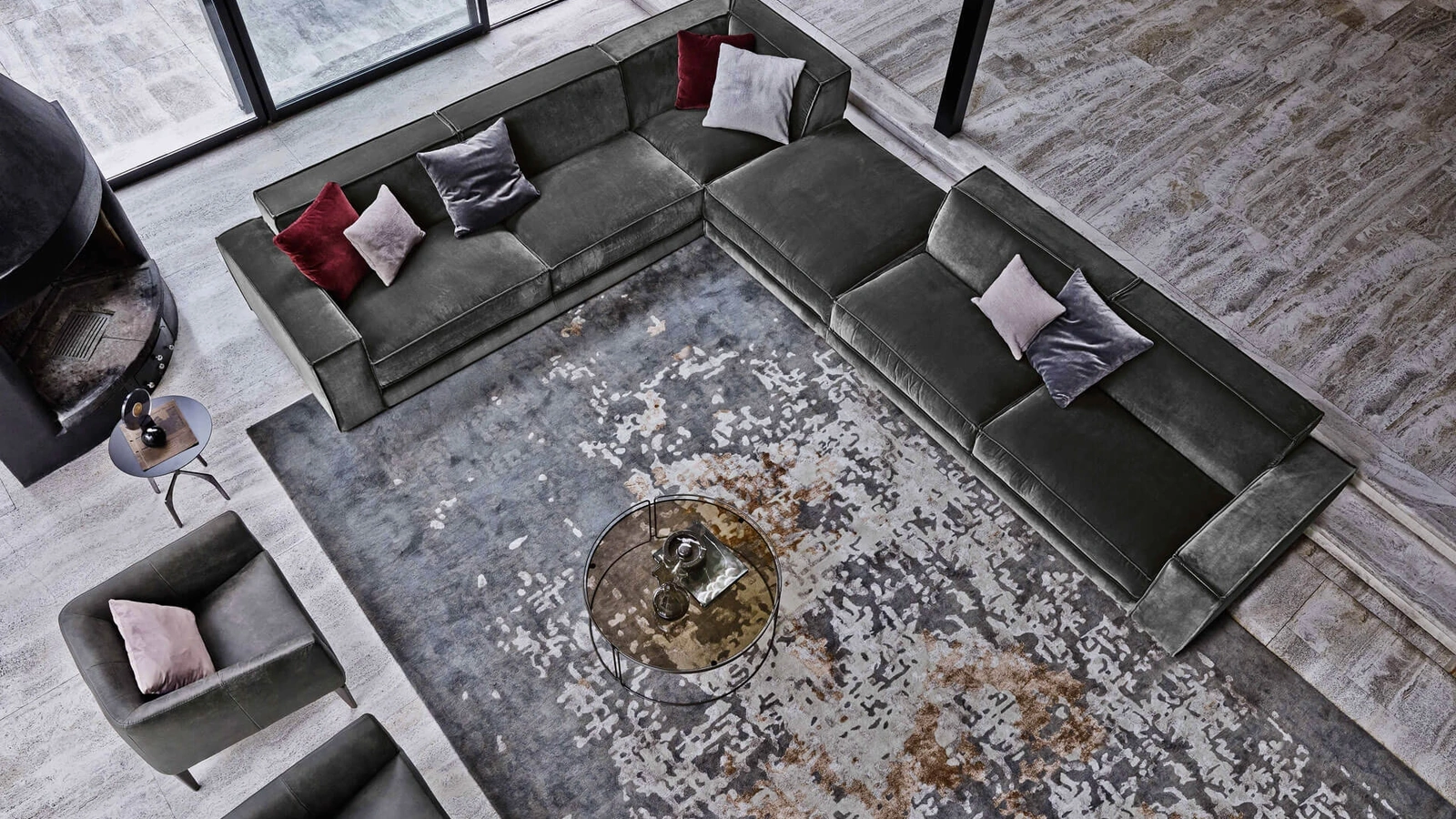 Divano angolare in tessuto Bublè di Ditre Italia