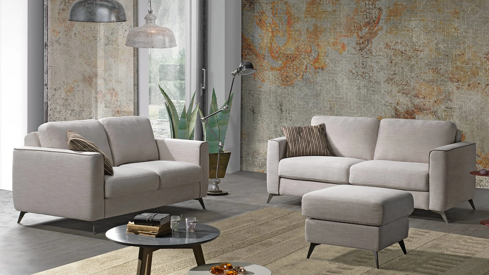 Divano Letto lineare in tessuto Eclisse di Vitarelax