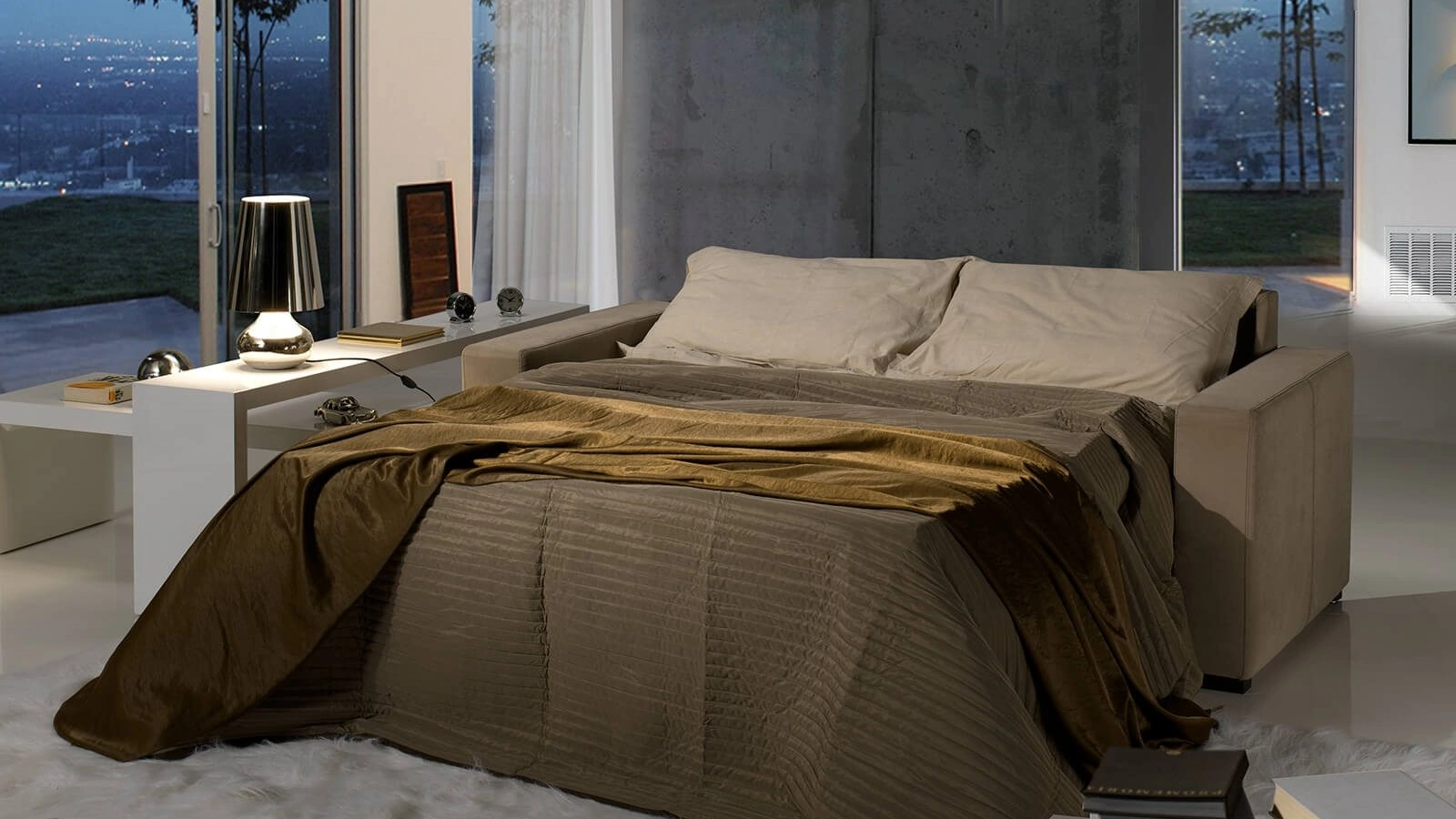 Divano Letto in tessuto Fiore di Vitarelax