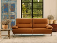 Divano lineare in pelle Folk di Nicoletti Home