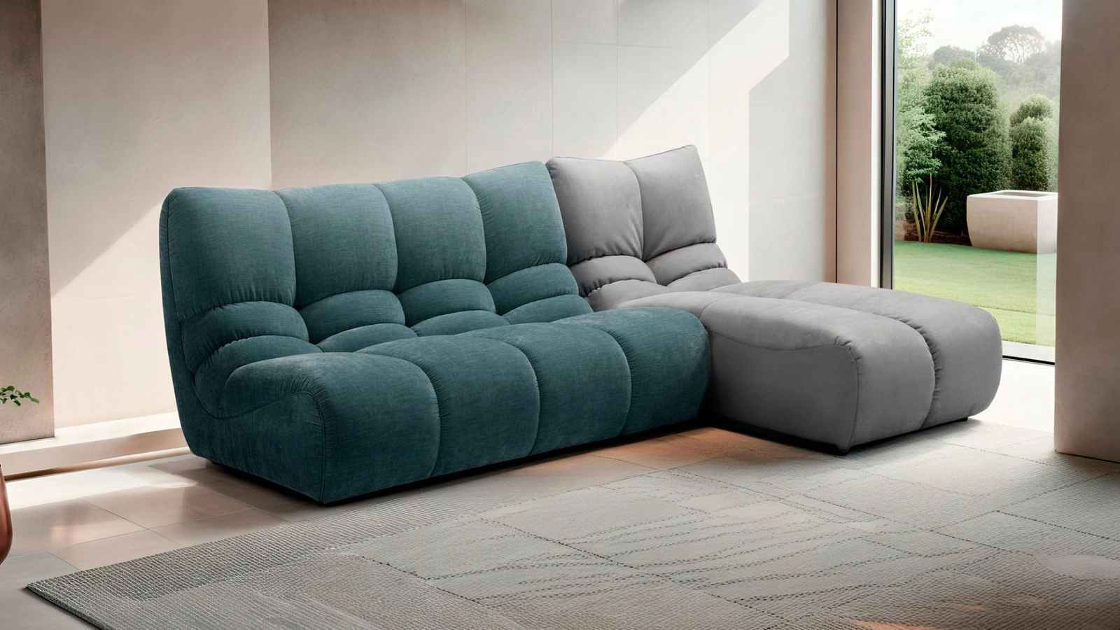 Divano con penisola Formosa di Franco Ferri