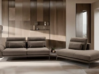 Divano angolare in tessuto Tenco di Franco Ferri