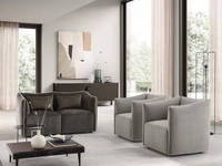 Divano a due posti in tessuto imbottito Kubik Loveseat di Le Comfort