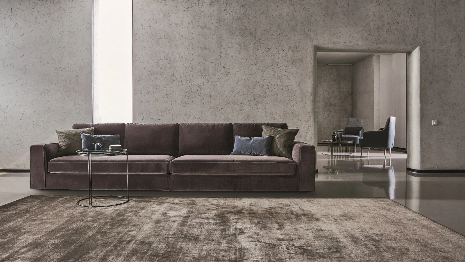 Divano lineare in tessuto Loman di Ditre Italia