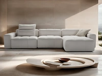 Divano con penisola Quadra di Franco Ferri