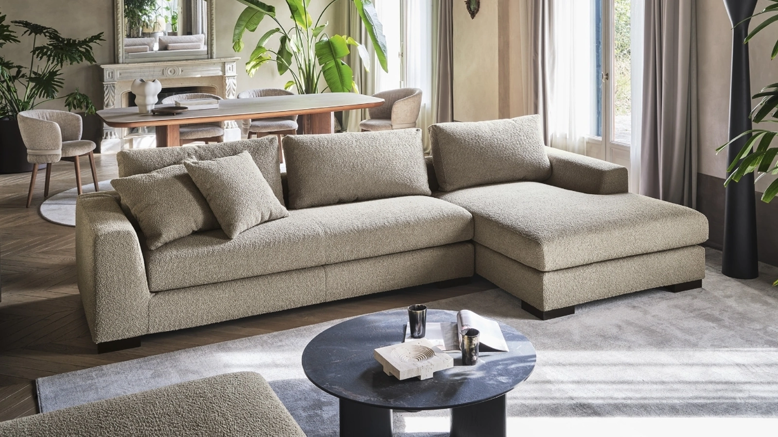 Divano con penisola Sierra di Calligaris