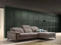 Divano Relax in tessuto con penisola Space Action di Samoa