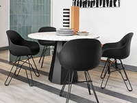 Sedia Academy in polipropilene con gambe in metallo MT di Sedie Brianza