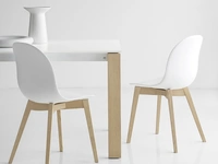 Sedia Academy LG in polipropilene con gambe in legno di Sedie Brianza