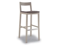 Sgabello Alba SG in legno con seduta in tessuto di Sedie Brianza