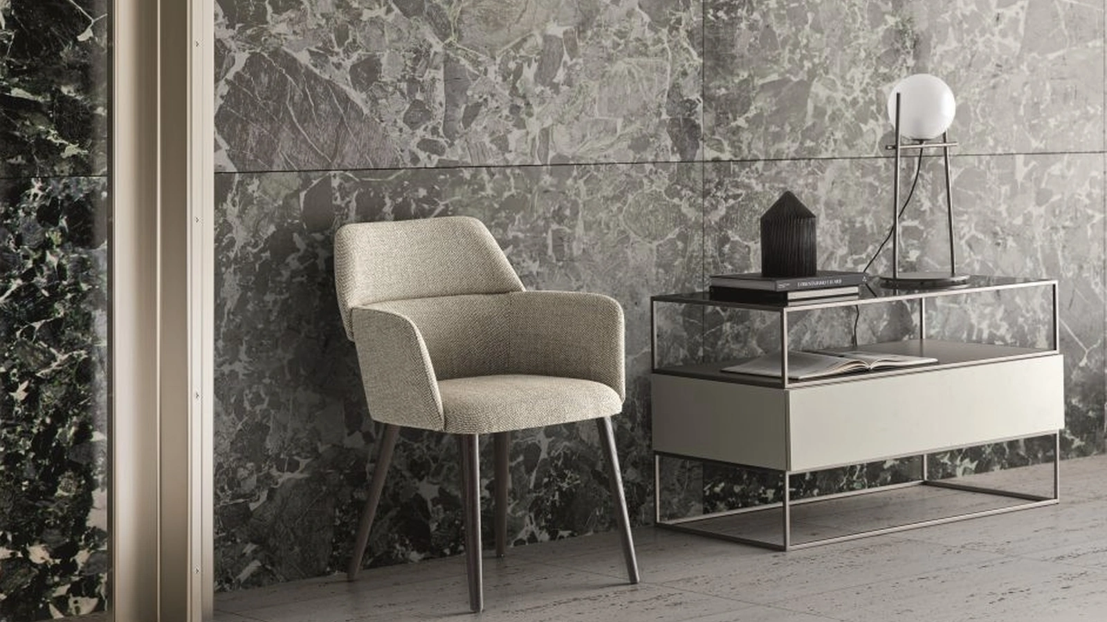 Sedia Archie in tessuto imbottito di Ditre Italia