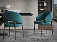 Sedia Astra in tessuto imbottito di Tonin Casa