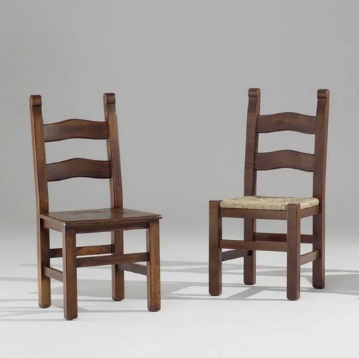 Sedia Bassano in legno con seduta in legno o impagliata Sedie Brianza