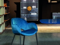 Sedia Beetle in velluto Blu di Tonin Casa