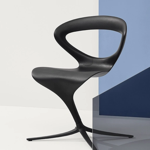 Sedia di design Callita Chair in poliuretano finitura Nero di Infiniti