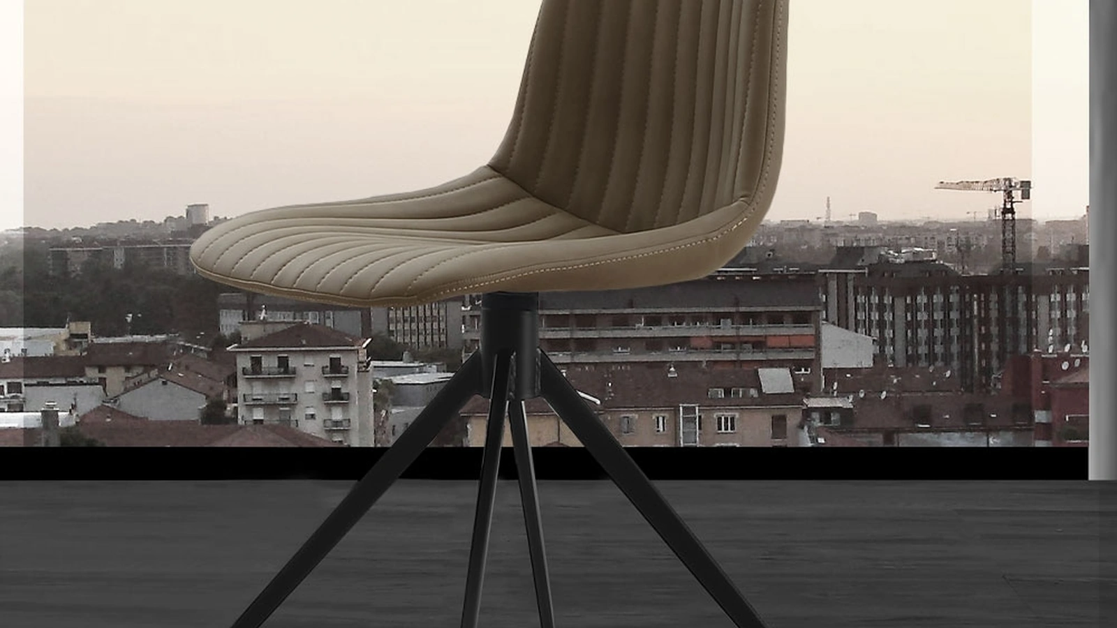 Sedia Cinquecento in eco Nabuk beige di La Seggiola